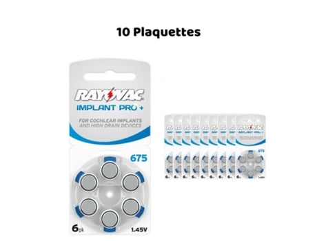 Pilas Para Aud�fonos Rayovac 675 Implant Pro+ 10 Almohadillas
