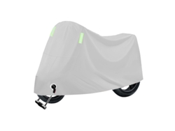 Funda Para Motocicleta Multifuncional Impermeable Y A Prueba De Viento Viene Con 2 Tiras Reflectantes 2xl/245x105x125cm Plata Gertiz