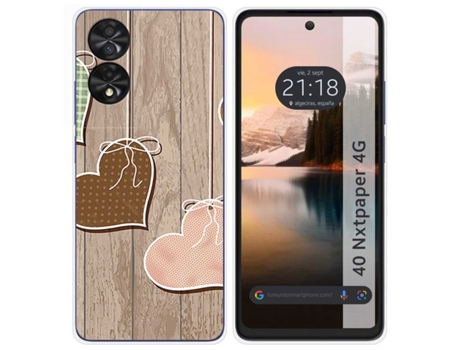Funda Nxtpaper Diseño Corazones para Tcl TUMUNDOSMARTPHONE Multicolor
