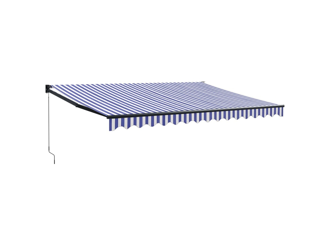 Toldo Retráctil VIDAXL Azul Tela (4x3 m)