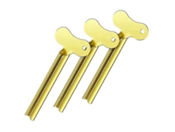 Exprimidor de pasta de dientes metálico Rosewell (paquete de 3) (dorado)