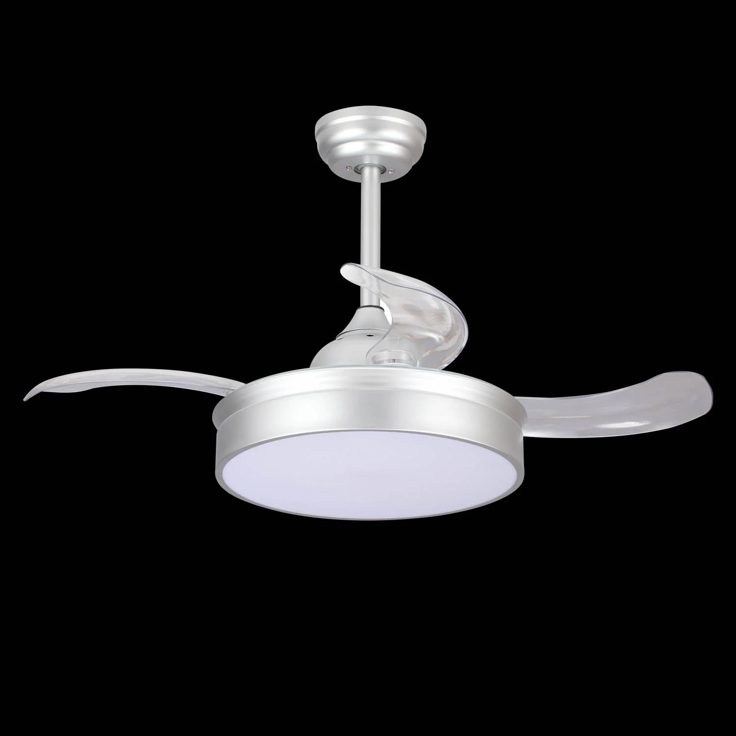 LÚZETE Ventilador de Techo Led Richmond Plata Plegable Regulable