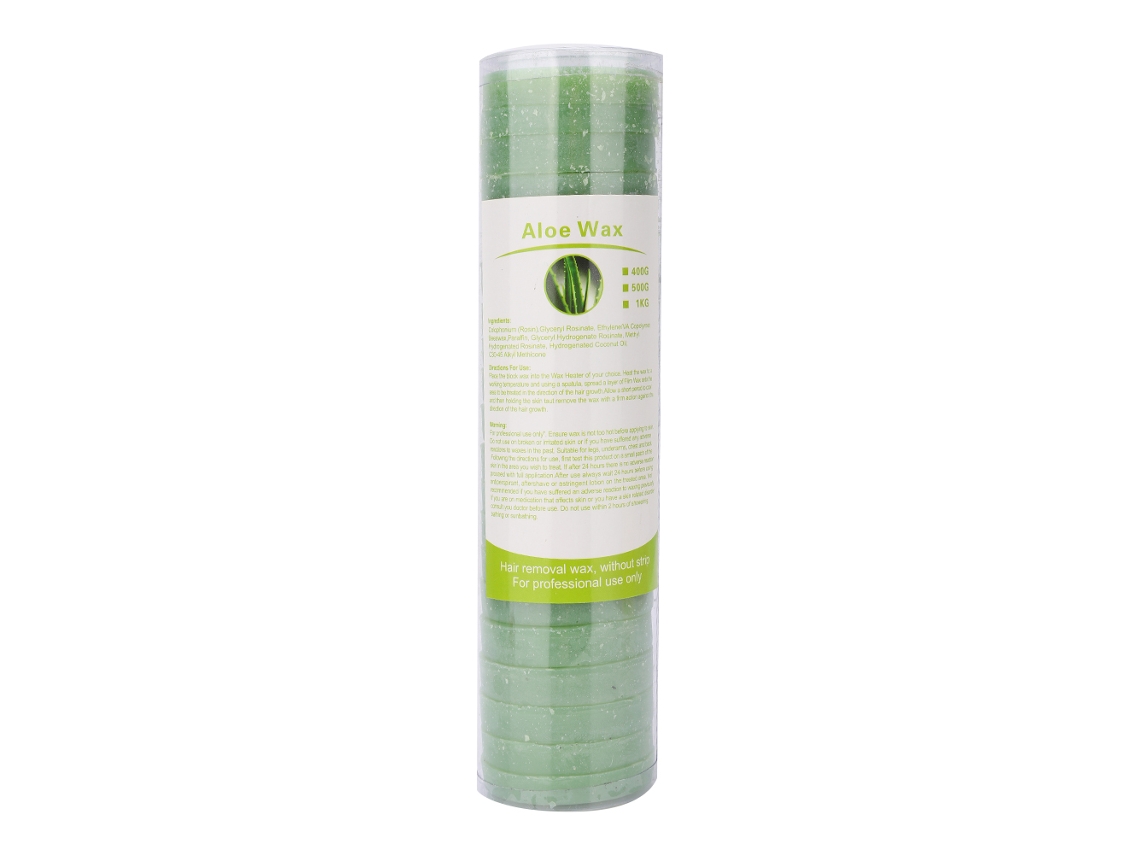 500g Cera Depilatoria Sólida Sin Papel Para Cuerpo Y Brazos Painless Con Aloe