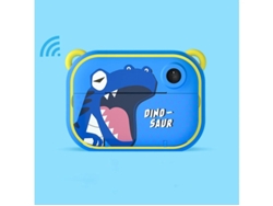 Máquina de fotos instantáneas para niños de 16 GB con 2 rollos de papel de impresión azul Yizhood
