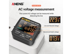 Comprobador De Enchufes Aneng Ac11 Con Detector De Fugas Eléctricas, Pantalla Lcd, Rcd, Ncv Y Enchufe Británico.