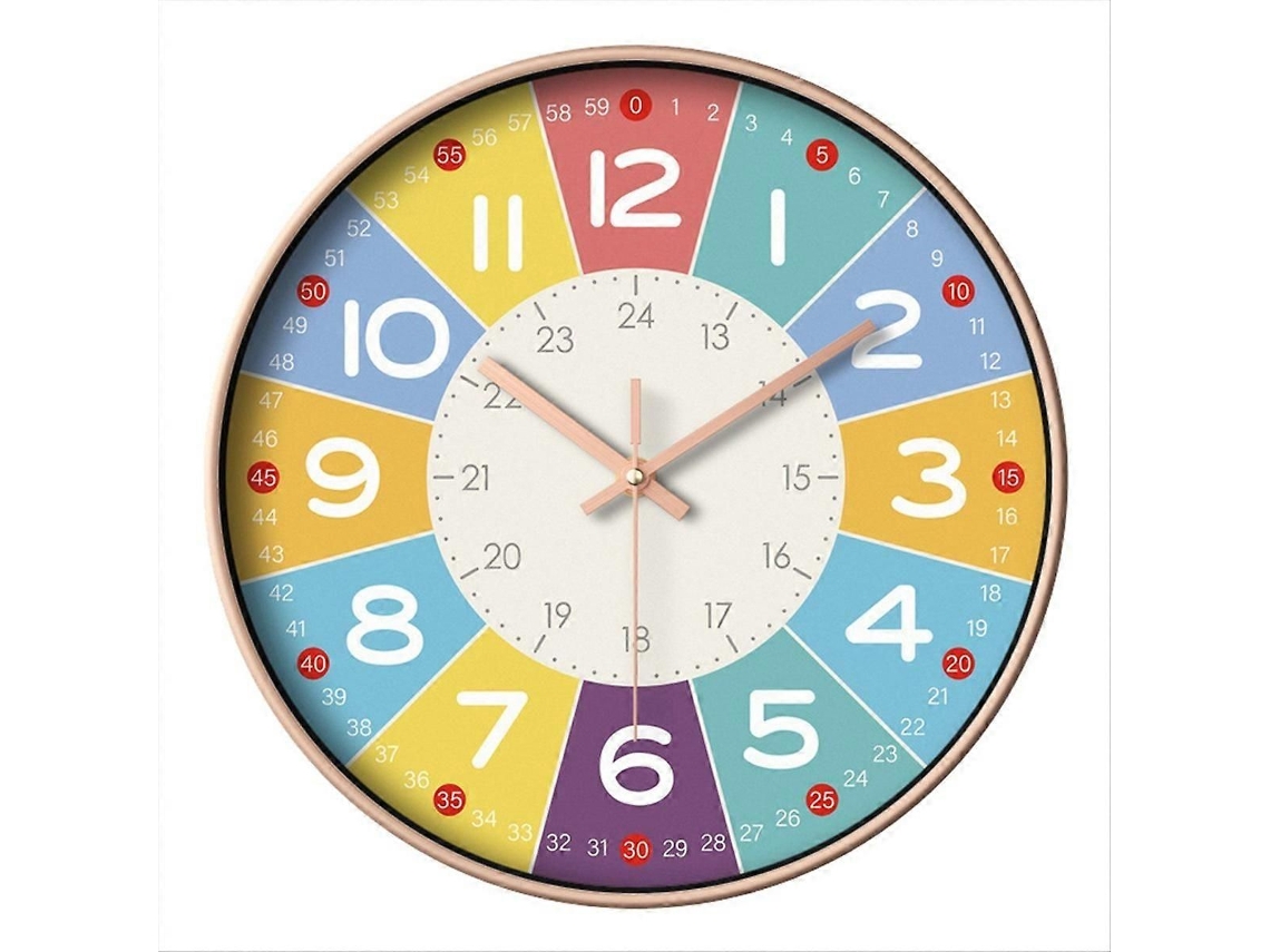 Reloj de pared para educación infantil, 30 cm, decorativo electrónico. GOKOCO