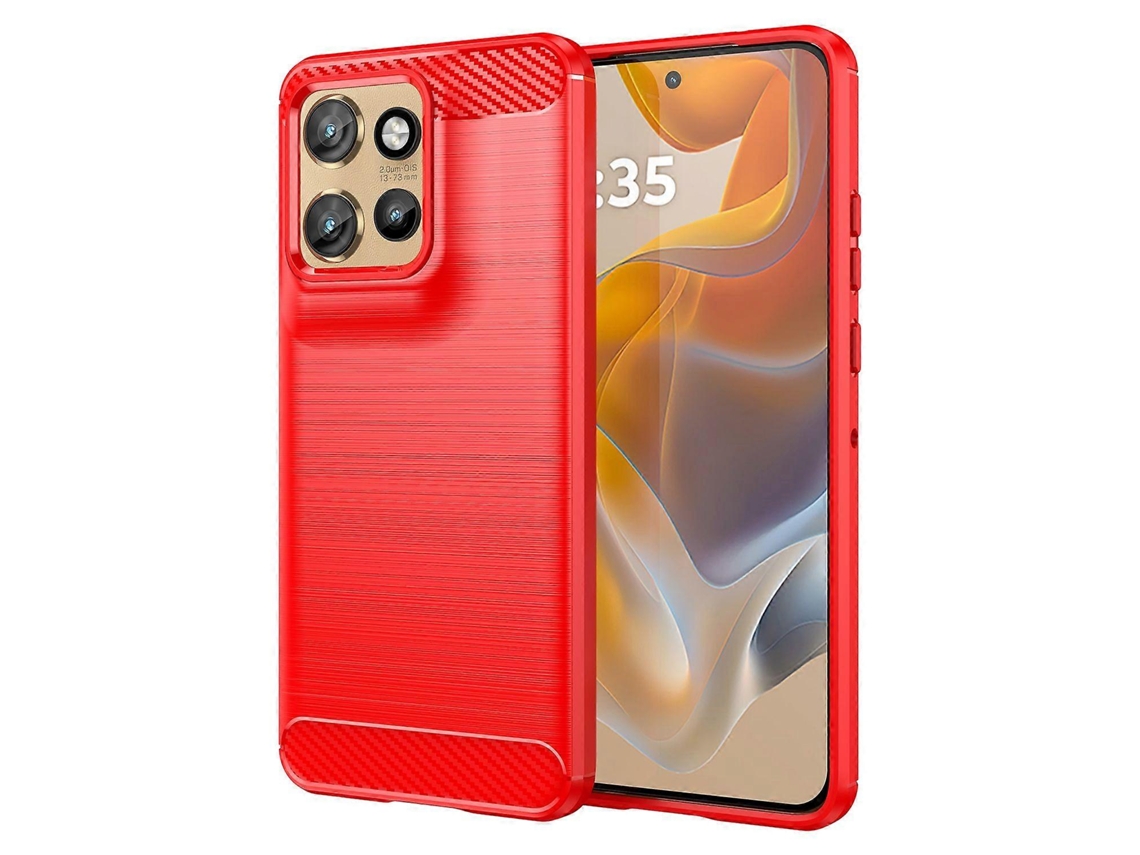 Funda Trasera Con Textura Cepillada De Fibra De Carbono Para Motorola Edge 50 Neo 5g/moto S50 5g/thinkphone 25 5g