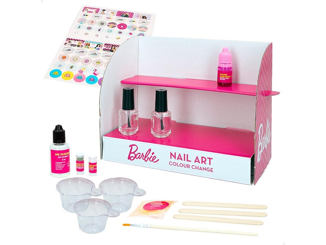 BARBIE Estudio de uñas con pegatinas