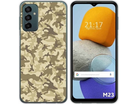 Carcasa para Samsung Galaxy M23 5G TUMUNDOSMARTPHONE Dibujos Sand Camuflaje Multicolor