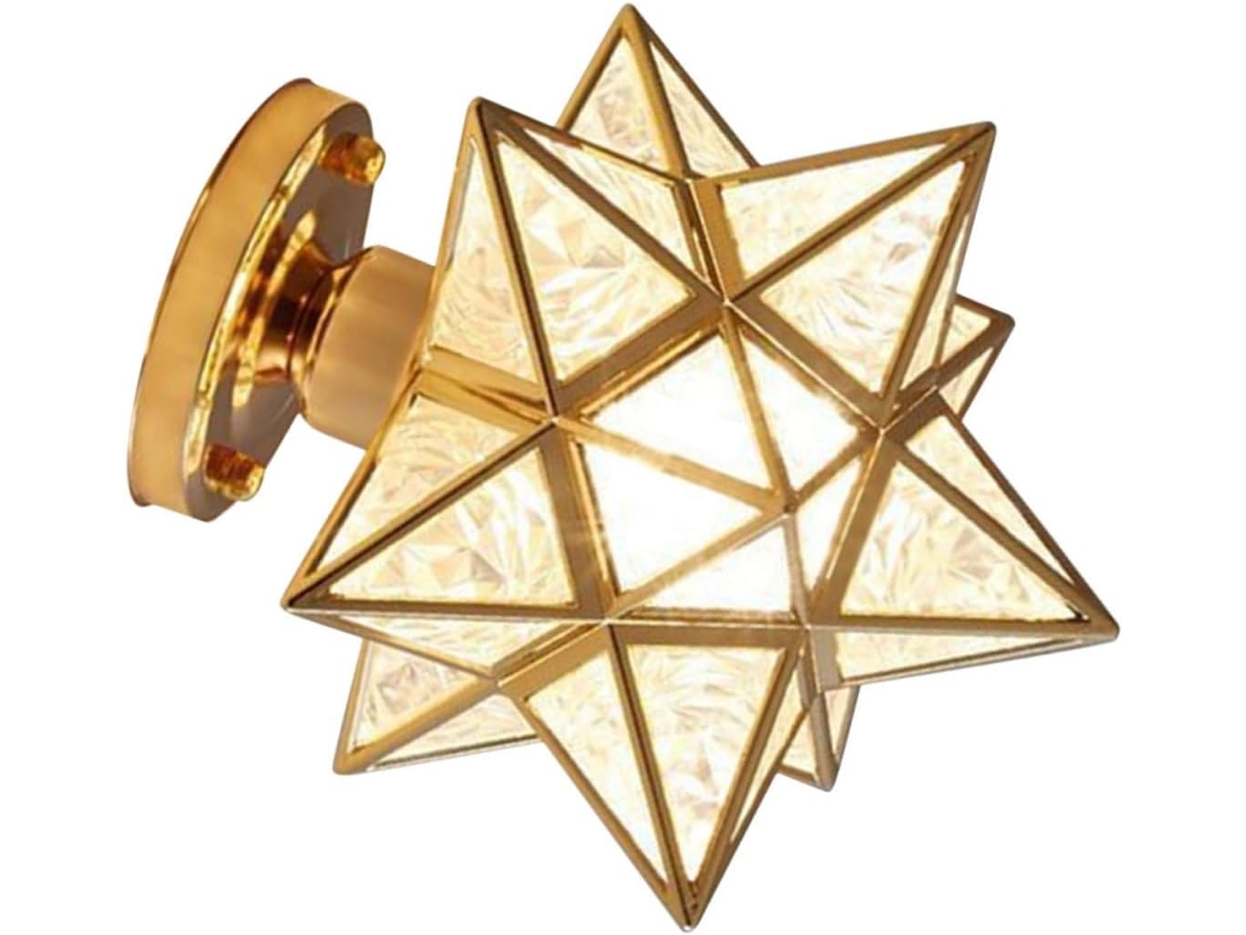 Lámpara De Techo Con Diseño De Estrella Creativa, Iluminación Cálida, 220 V, Hierro Y Acrílico.
