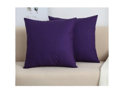 2026-2 Fundas De Almohada De Lino De Algodón 100% Hechas A Mano, 18"x18", Morado, Decorativas