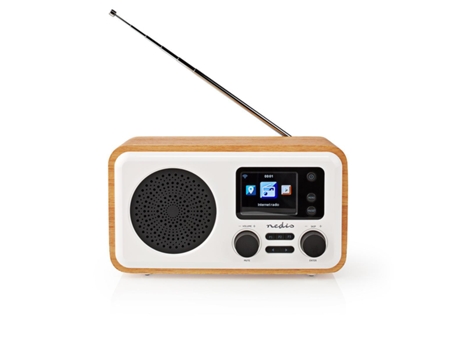 NEDIS RDIN2000WT radio Internet Digital Marrón, Blanco