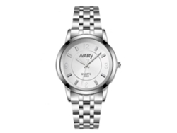 Reloj De Pulsera De Cuarzo Impermeable Para Mujer Con Correa De Acero Nary