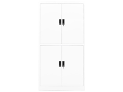 Maison Exclusive - Armario De Oficina De Acero Blanco 90x40x180 Cm