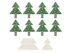8 Ganchos Autoadhesivos De Acero Inoxidable Para Árbol De Navidad, No Requieren Perforación, Accesorios De Cocina