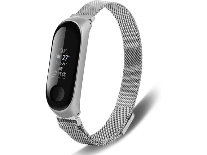 Correa WISETONY Xiaomi Band 3 Plata
