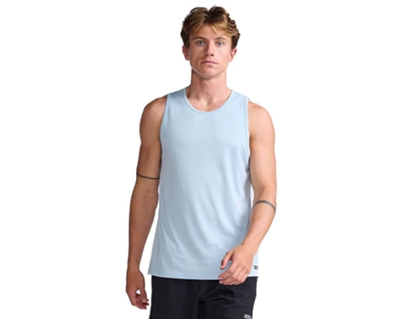 Camiseta sin Mangas de Hombre para Running 2XU Aero Azul (M)