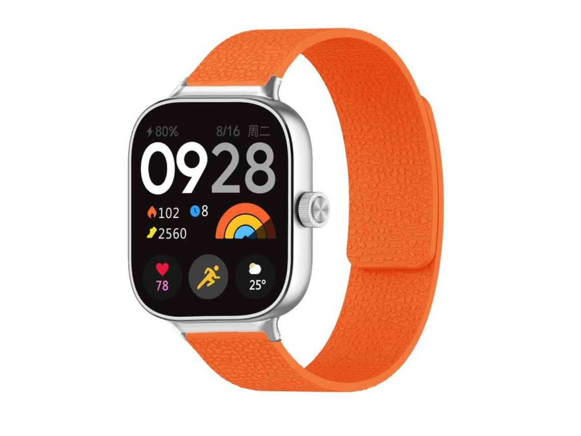 Pulseira Para Redmi Watch 6 / 5 / 4 - Silicone Macio Magnético - Textura De Lichia