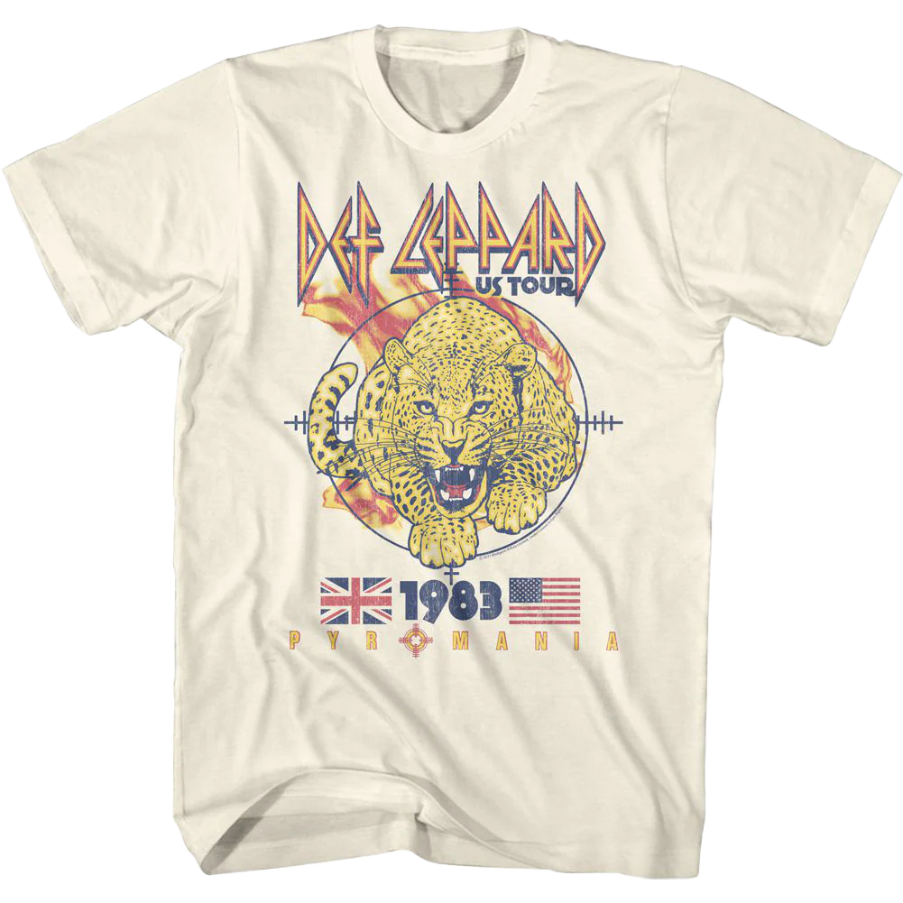 Def Leppard 1983 Pyromania T-shirt Unisex Rockinstone Size:xxl