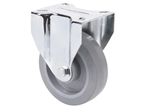 Rueda fija 17zv200-pgr goma elastica gris eje rodillos ALEX