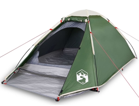 vidaXL Tienda de campaña iglú para 4 personas impermeable verde