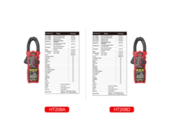 Multímetro Digital De Pinza Habotest True-rms Con Medición De Voltaje, Corriente, Resistencia, Capacitancia, Temperatura, Ncv Y Vfd.