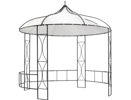 vidaXL Cenador redondo blanco 300x290 cm