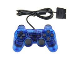 Controlador De Juego (vibración Dual Cableada Transparente) Empaquetado En Caja Blanca Controlador De Juego Cableado Para Ps2