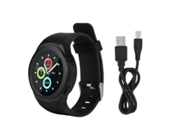 Smartwatch con reproducción de música y monitor de frecuencia cardíaca.