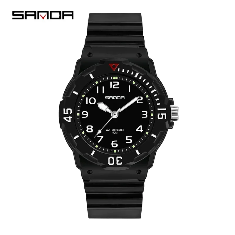 Reloj De Mujer (negro) Resistente Al Agua Hasta 50 M Con Correa De Tpu.