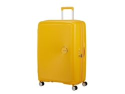 Maleta extragrande American Tourister Soundbox, 80 cm, 4 ruedas, expandible, amarilla, 131 l
