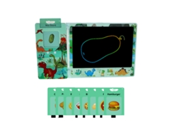 Tableta De Escritura Lcd A Color De 8,5 Pulgadas Con 112 Tarjetas Y Lápiz Para Niños.