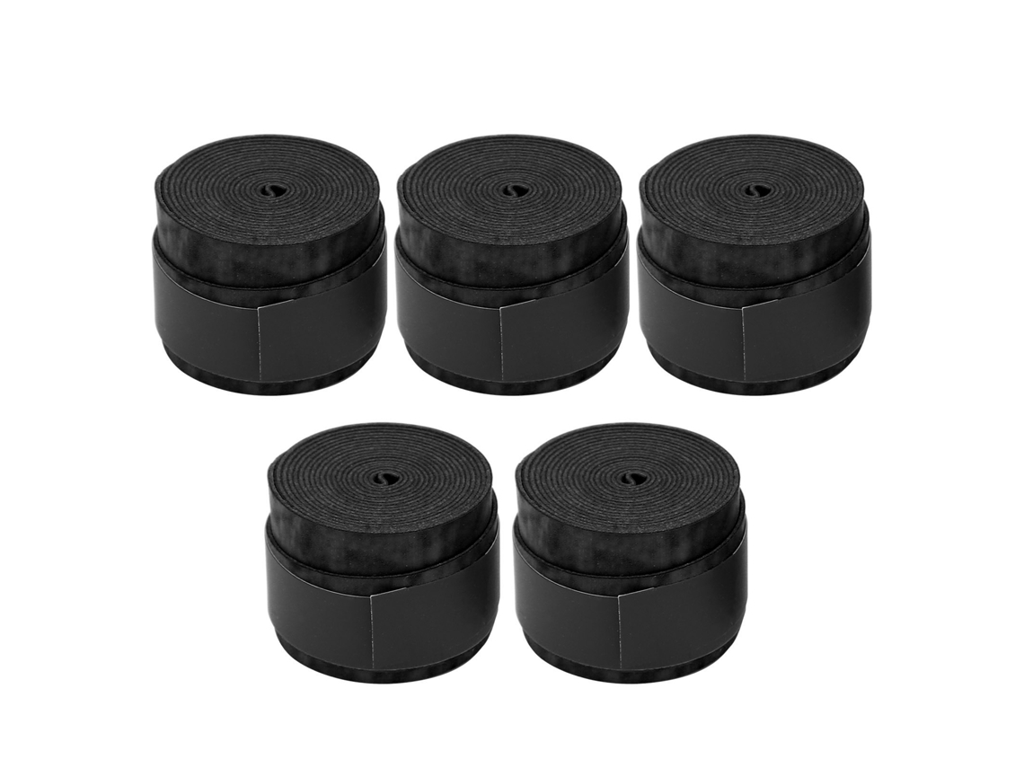 2026rebe-5pcs Overgrip Antideslizante Transpirable Mate Para Mango De Raqueta De Bádminton Tenis Ping Pong (negro)