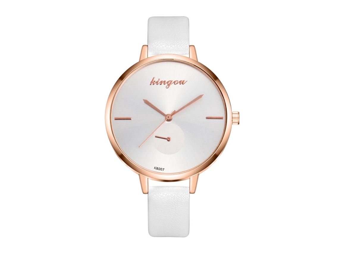 Reloj De Pulsera Analógico De Cuarzo Para Mujer En Piel Sintética Rosa.