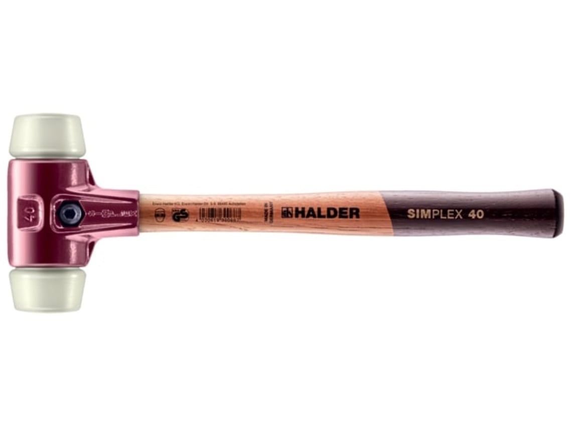 HALDER-3008.080-Maza de nylon Simplex Ø 80 mm