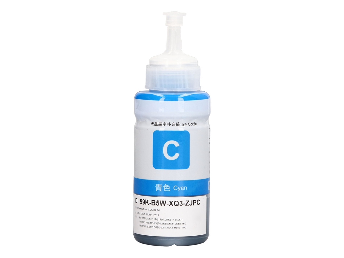 Botella De Recarga De Tinta Para Impresora 672 L360 L380 L351 L1300 L383 L565 Cian 70 Ml