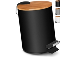 Cubo De Basura Para El Cuarto De Baño, 3 Litros, Con Pedal, Sistema De Cierre Suave, Con Tapa Y Cubo Interior