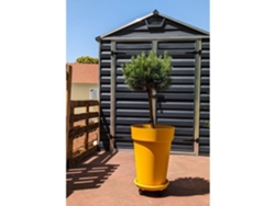 Jardinera SOLEILLA - Plástico - Altura 53 cm - Amarillo RIVIERA