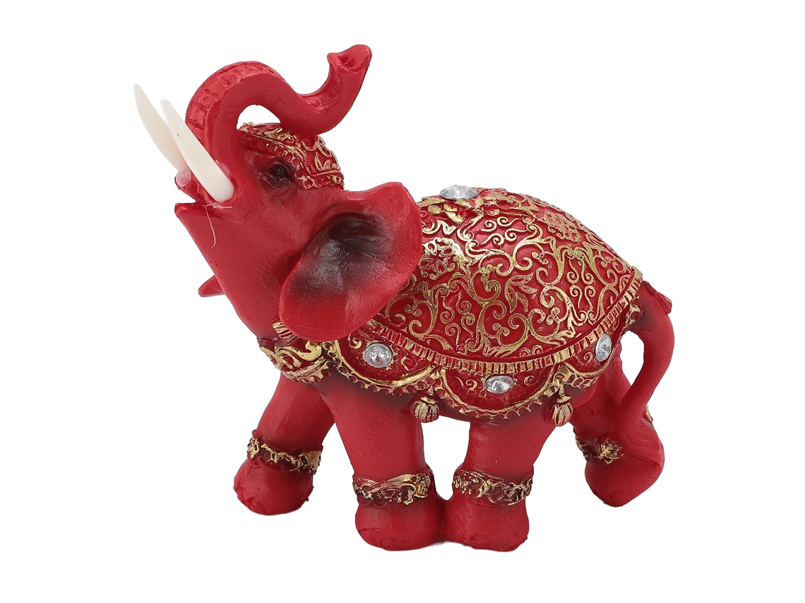 Estatua De Elefante Rojo Feng Shui, Símbolo De Suerte Y Riqueza, Regalo Decorativo Para El Hogar.