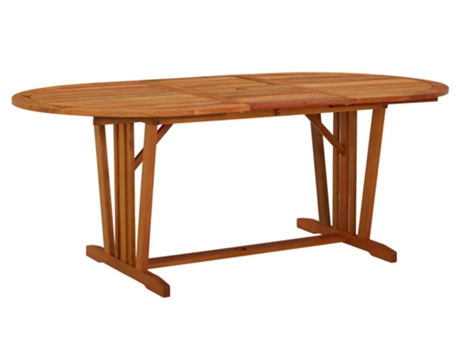 Mesa de jardín VIDAXL Marrón Madera (200x100x75 cm )