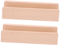 Juego de 2 portacalendarios de madera con clips para fotos y notas - Ideal para la oficina, tarjetas, escritorio y hogar - GOKOCO