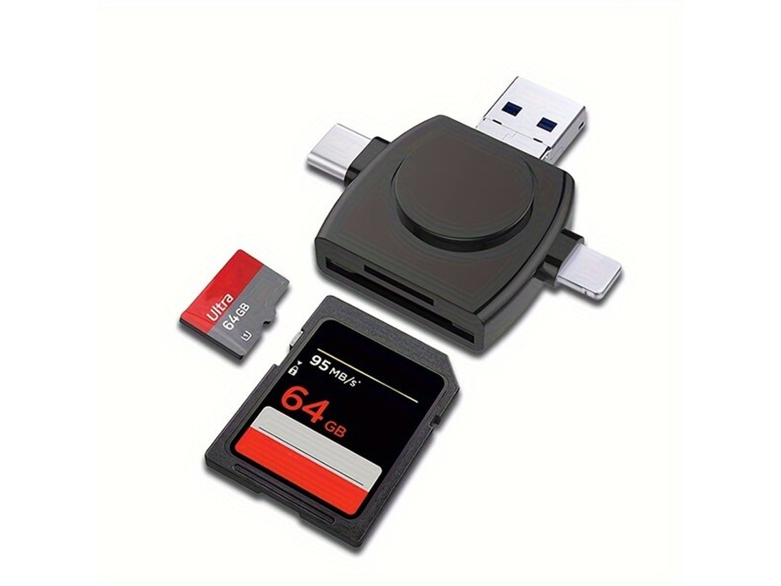 Adaptador de lector de tarjetas SD de alta velocidad 4 en 1 Tadvyyvayotoy