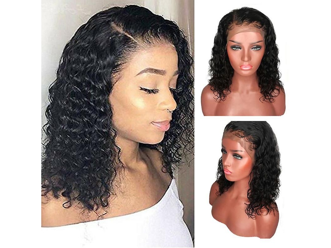 2026-peluca De Pelo Humano Brasileño De Onda Natural Con Encaje Frontal Corta Rizos Ondulados Para Mujer