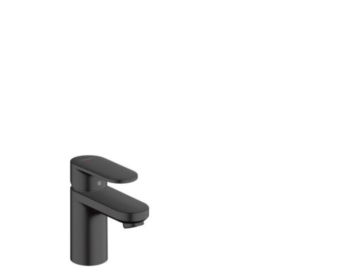 HANSGROHE Vernis Blend mezclador monomando de lavabo, con desagüe automático, proyección de 89 mm, 71584, Color: Negro Mate
