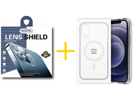 Carcasa + 1 Protector de Cámara para iPhone 11 Pro Max ACCETEL Transparente Claro