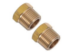 Adaptador Reductor De Latón De 2 Piezas Con Rosca Macho Bspt A Hembra Npt Y Casquillo Hexagonal.