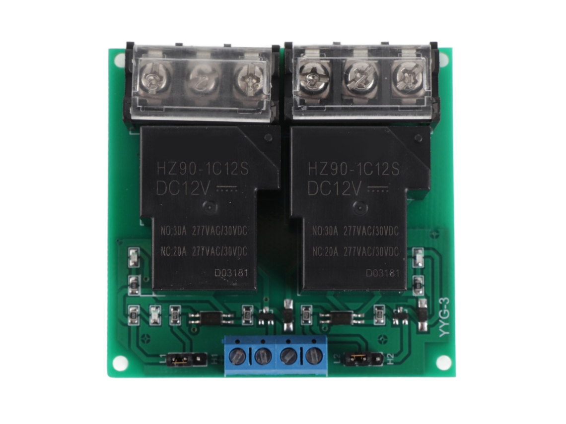 Módulo De Relé Estable De 2 Canales Y 30 A Con Aislamiento Óptico Para Automatización Y Control Industrial (5 V, 12 V, 24 V)