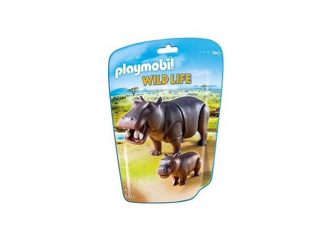 PLAYMOBIL Wild Life: Hipopótamos - 6945 (Edad Mínima: 4)