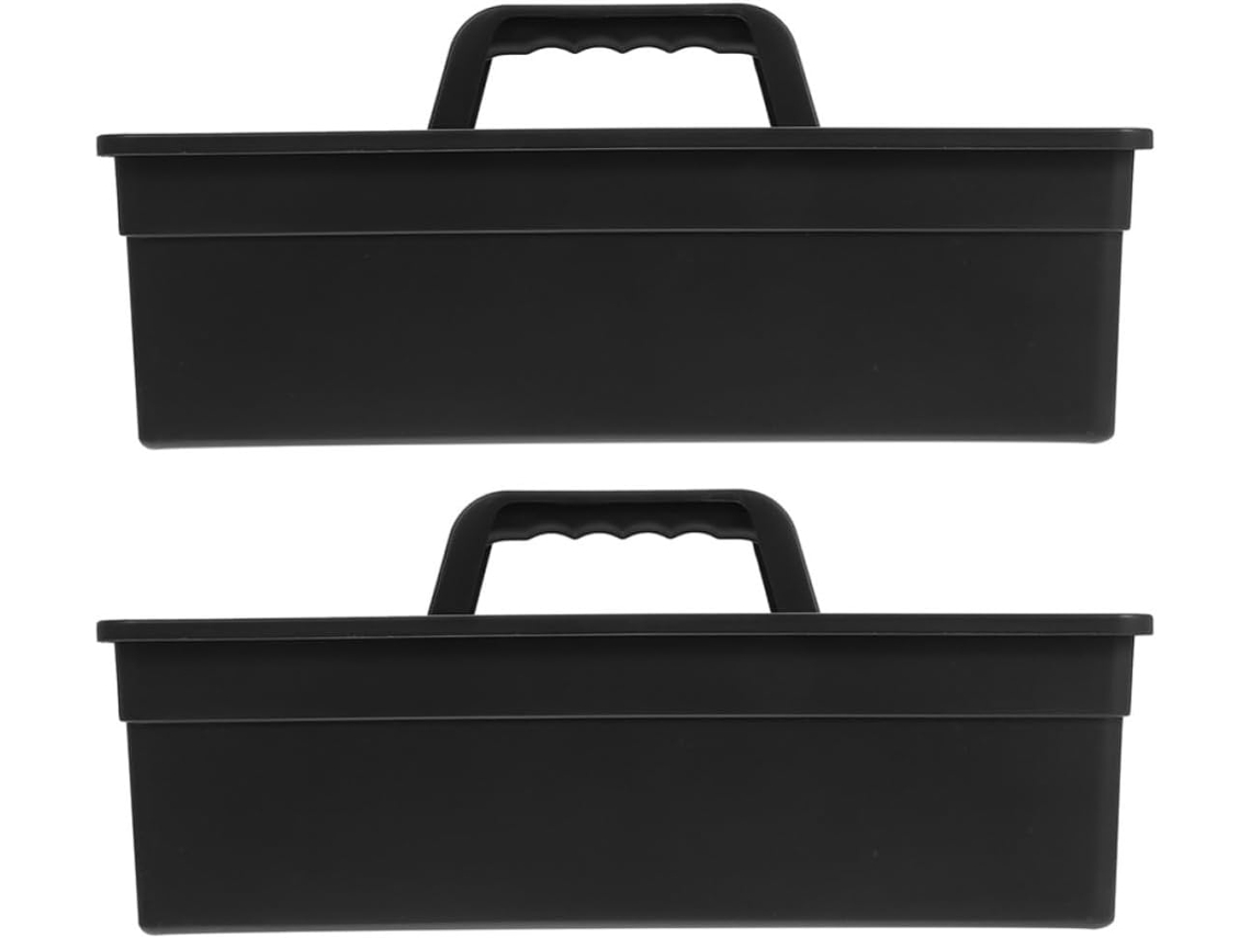 Cestas De Plástico Para Herramientas De Limpieza Y Almacenamiento Con Asa Y Compartimentos