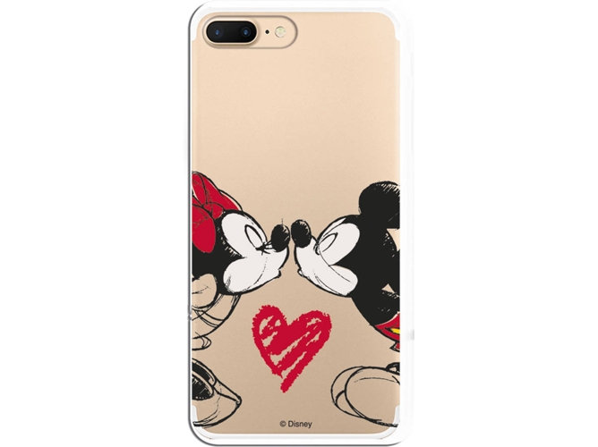 Carcasa iPhone 7 Plus, 8 Plus DISNEY Mickey y Minnie Beso Multicolor